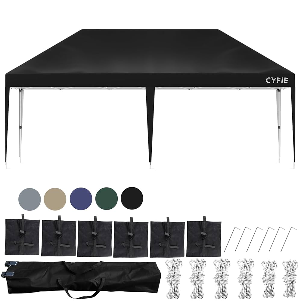 週末限定価格❣️CYFIE タープテント3m×6mサイドシート付 高さ3段階調節 Amazon | CYFIE タープテント 3m×3m/3m×6m(強化型!) サイド